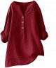 Women Shirts Summer Tunics V Neck Shirts Solid Color Casual Long Sleeve Shirts Womens Shirt Tunic