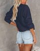 Women's Crop Sweatshirts Long Sleeve Casual Pullover Crew Neck Basic Tops