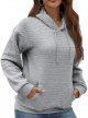 Sweatshirt for Women Fall Fashion Waffle Hoodies Warm Clothes Pullover Lightweight Shirts Comfy Winter Clothes