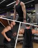 Men's UPF 50+ Tank Top Quick Dry Summer Workout Muscle Sleeveless Shirts for Swim Beach Bodybuilding